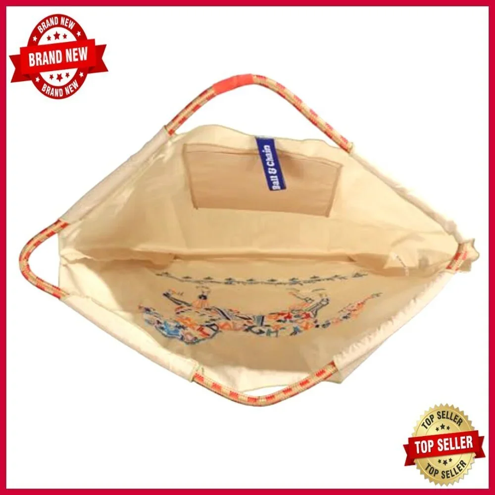 Large Nylon Tote Bag with Adjustable Straps, Water-Resistant Beach Bag